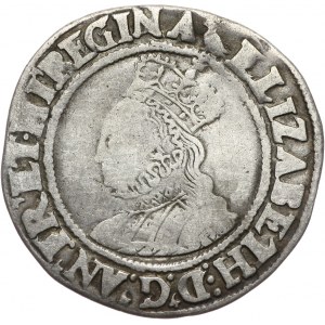 England, Elizabeth I 1558-1603, Shilling, Second Issue, Martlet mintmark