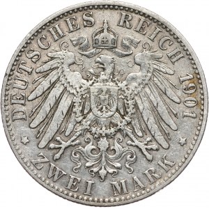Germany, Sachsen-Weimar-Eisenach, 2 Mark 1901 A, Berlin
