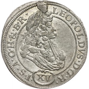 Śląsk pod panowaniem austriackim, Leopold I, 15 krajcarów 1694 MMW, Wrocław