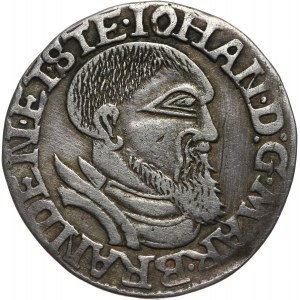 Śląsk, Księstwo Krośnieńskie, Jan Kostrzyński, trojak 1544, Kostrzyń