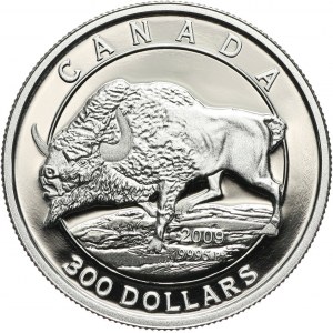 Kanada, Elżbieta II, 300 dolarów 2009, Bizon, platyna