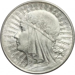 II RP, 10 złotych 1932, Warszawa, głowa kobiety