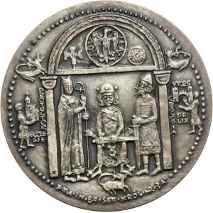 PRL, Seria królewska PTAiN, medal, Kazimierz II Sprawiedliwy, SREBRO