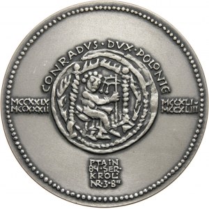 PRL, Seria królewska PTAiN, medal, Konrad Mazowiecki, SREBRO