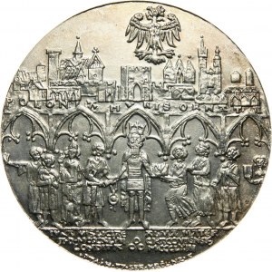 PRL, Seria królewska PTAiN, medal, Kazimierz III Wielki, SREBRO