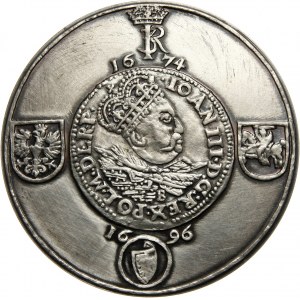 PRL, Seria królewska PTAiN, medal, Jan III Sobieski, SREBRO