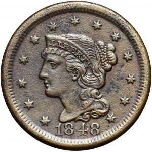 USA, Cent 1848, Philadelphia