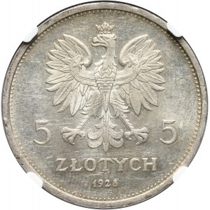 II RP, 5 złotych 1928, Warszawa, Nike