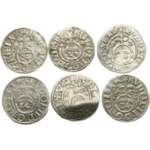 Germany, Lippe, 1/24 Taler (Furstengroschen), lot of 6 coins