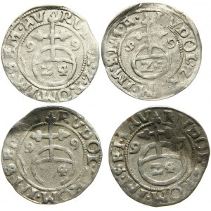 Germany, Regenstein, 1/24 Taler (Groschen) 1597-1599, lot of 4 coins