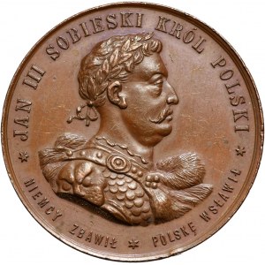 XIX wiek, medal z 1883 roku, Jan III Sobieski, 200-lecie zwycięstwa pod Wiedniem