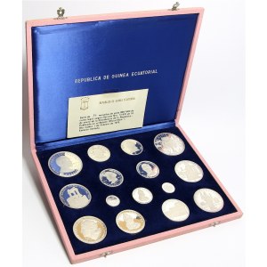 Gwinea Równikowa, zestaw 15 monet z 1970 roku