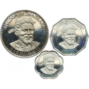 Suazi, zestaw 3 monet z 1974 roku