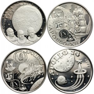Fujairah, set of 4 coins from 1970, Apollo