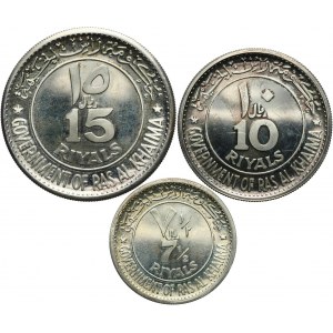 Ras Al-Khaimah, zestaw 3 monet z 1970 roku