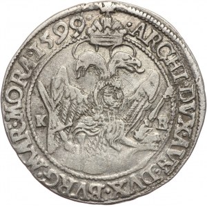 Hungary, Rudolf II, 1/4 Taler 1599 KB, Kremnitz