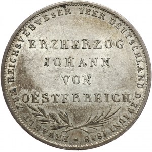 Niemcy, Frankfurt, 2 guldeny 1848, Johann von Oesterreich