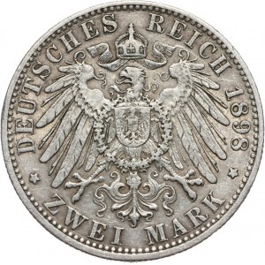 Niemcy, Saksonia-Weimar-Eisenach, Karol Aleksander, 2 marki 1898 A, Berlin