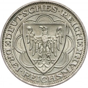 Niemcy, Republika Weimarska, 3 marki 1927 A, Berlin, 100-lecie portu w Bremie