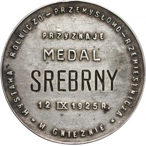 II RP, medal srebrny z 1925 roku, Wystawa Rolniczo-Przemysłowo-Rzemieślnicza w Gnieźnie