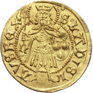 Węgry, Maciej Korwin 1458-1490, goldgulden bez daty, Nagybanya