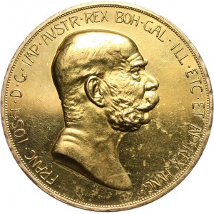 Austria, Franciszek Józef I, 100 koron 1908, Wiedeń, 60-lecie panowania