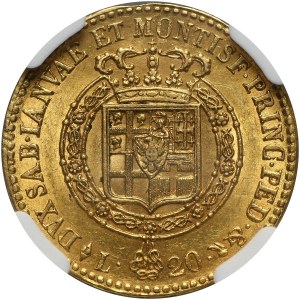 Italy, Sardinia, Vittorio Emanuele I, 20 Lire 1820 L, Torino