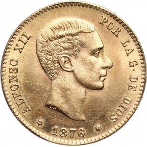 Spain, Alfonso XII, 25 Pesetas 1876 (19-62), restrike