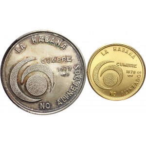 Kuba, zestaw monet, 20 i 100 pesos 1970