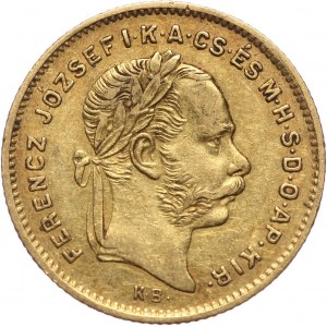 Hungary, Franz Josef I, 4 Forint = 10 Francs 1876 KB, Kremnitz