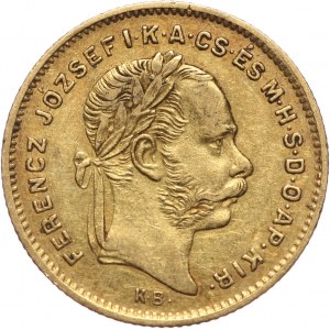 Węgry, Franciszek Józef I, 4 forinty = 10 franków 1876 KB, Kremnica