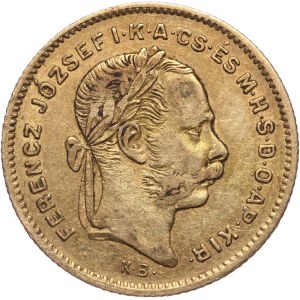 Węgry, Franciszek Józef I, 4 forinty = 10 franków 1878 KB, Kremnica