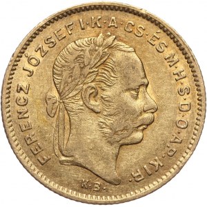 Węgry, Franciszek Józef I, 4 forinty = 10 franków 1879 KB, Kremnica