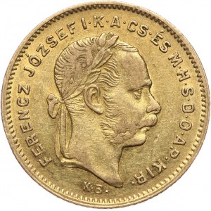 Hungary, Franz Josef I, 4 Forint = 10 Francs 1880 KB, Kremnitz