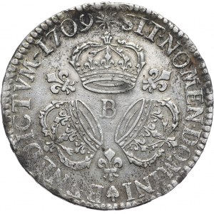 Francja, Ludwik XIV, ecu 1709 B, Rouen