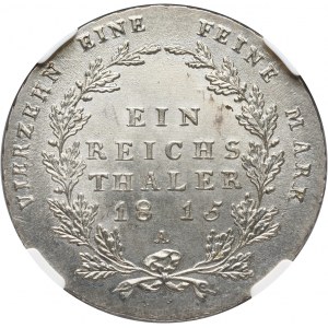 Germany, Prussia, Friedrich Wilhelm III, Taler 1815 A, Berlin