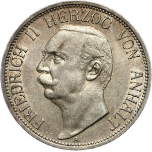 Germany, Anhalt, Friedrich II, 3 Mark 1911 A, Berlin