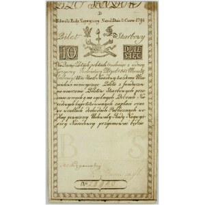 Insurekcja Kościuszkowska, 10 złotych 1794 8.06.1794, seria D