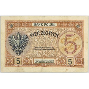 II RP, 5 złotych 15.07.1924, II Emisja, Seria D