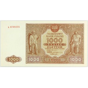 PRL, 1000 złotych 15.01.1946, seria L