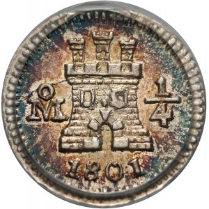 Mexico, 1/4 Real 1801 Mo