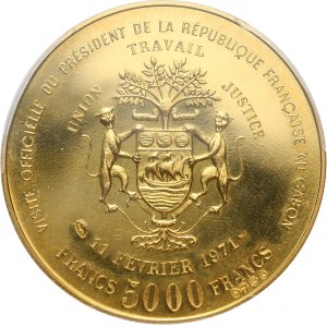 Gabon, 5000 franków 1971, Georges Pompidou