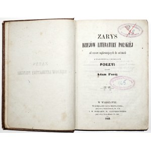 Chodyński A., ZARYS DZIEJÓW LITERATURY POLSKIEJ, 1860