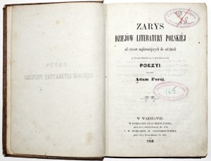 Chodyński A., ZARYS DZIEJÓW LITERATURY POLSKIEJ, 1860