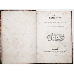 Krasiński Z., PREŚWIT / POEZYE, Paris 1845