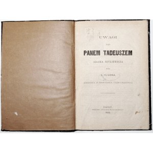 Zathey H., UWAGI NAD PANEM TADEUSZEM ADAMA MICKIEWICZA, 1872