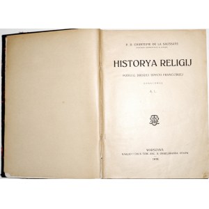 Saussaye de la P.D.Ch., HISTORYA RELIGIJ, 1918