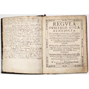 św. Benedykt z Nursji, REGVŁA SWIĘTEGO OYCA BENEDICTA, 1635