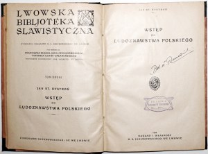 Bystroń J.S., INTRODUCTION TO POLISH POPULARITY, 1926 [1st ed.]