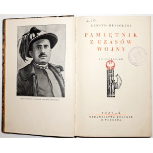 Mussolini B., PAMIĘTNIK Z CZASÓW WOJNY, 1931 [Poľský zväz legionárov].